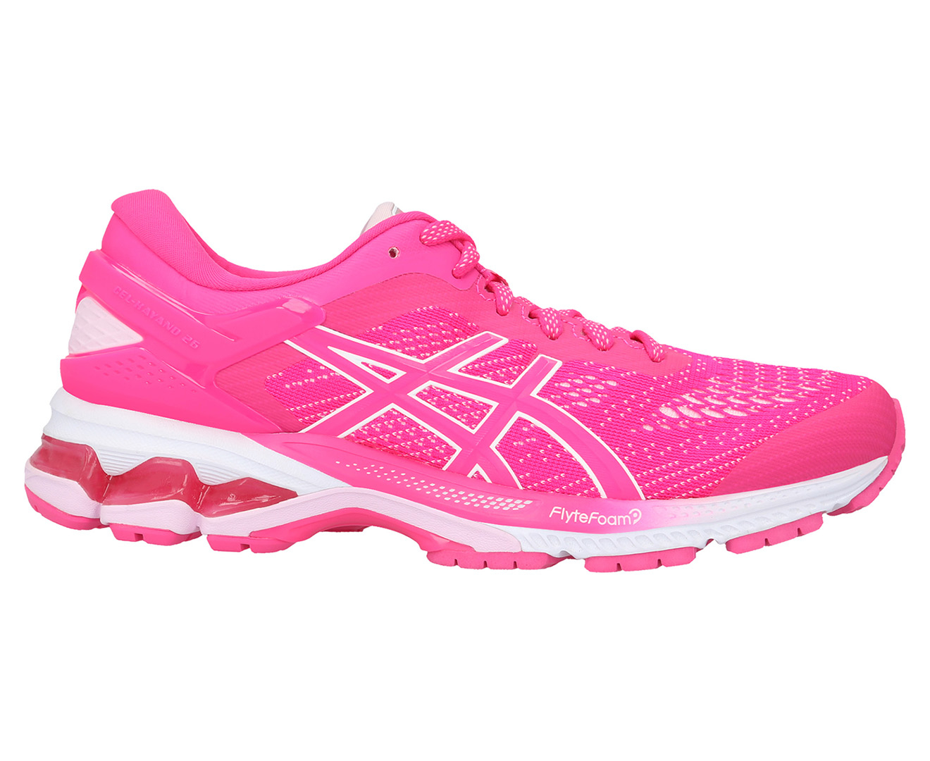 ASICS Women's GEL-Kayano 26 Running Shoes - Pink Glo/Cotton Candy ...