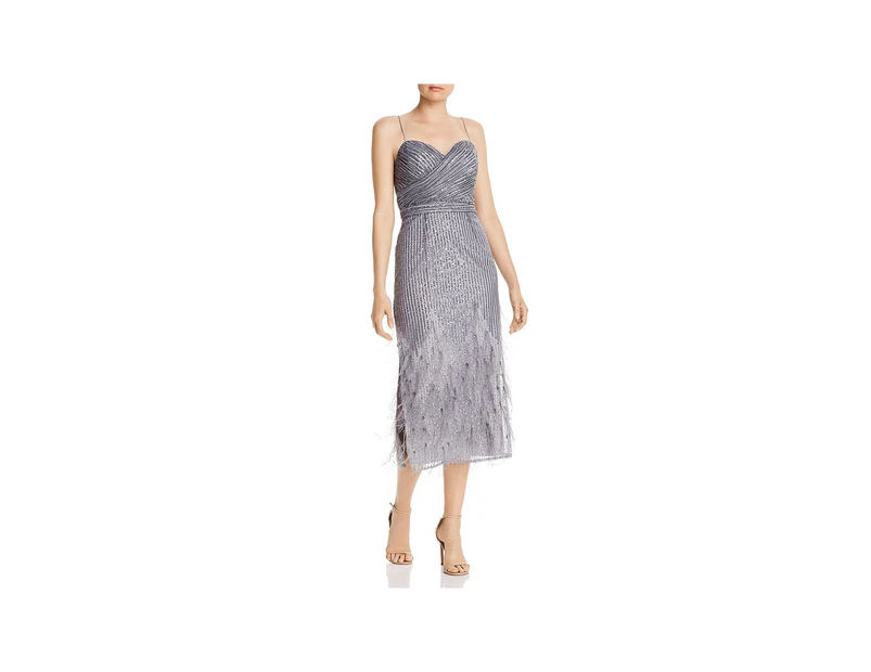 Aidan Mattox Women's Dresses Cocktail Dress - Color: Silver Grey