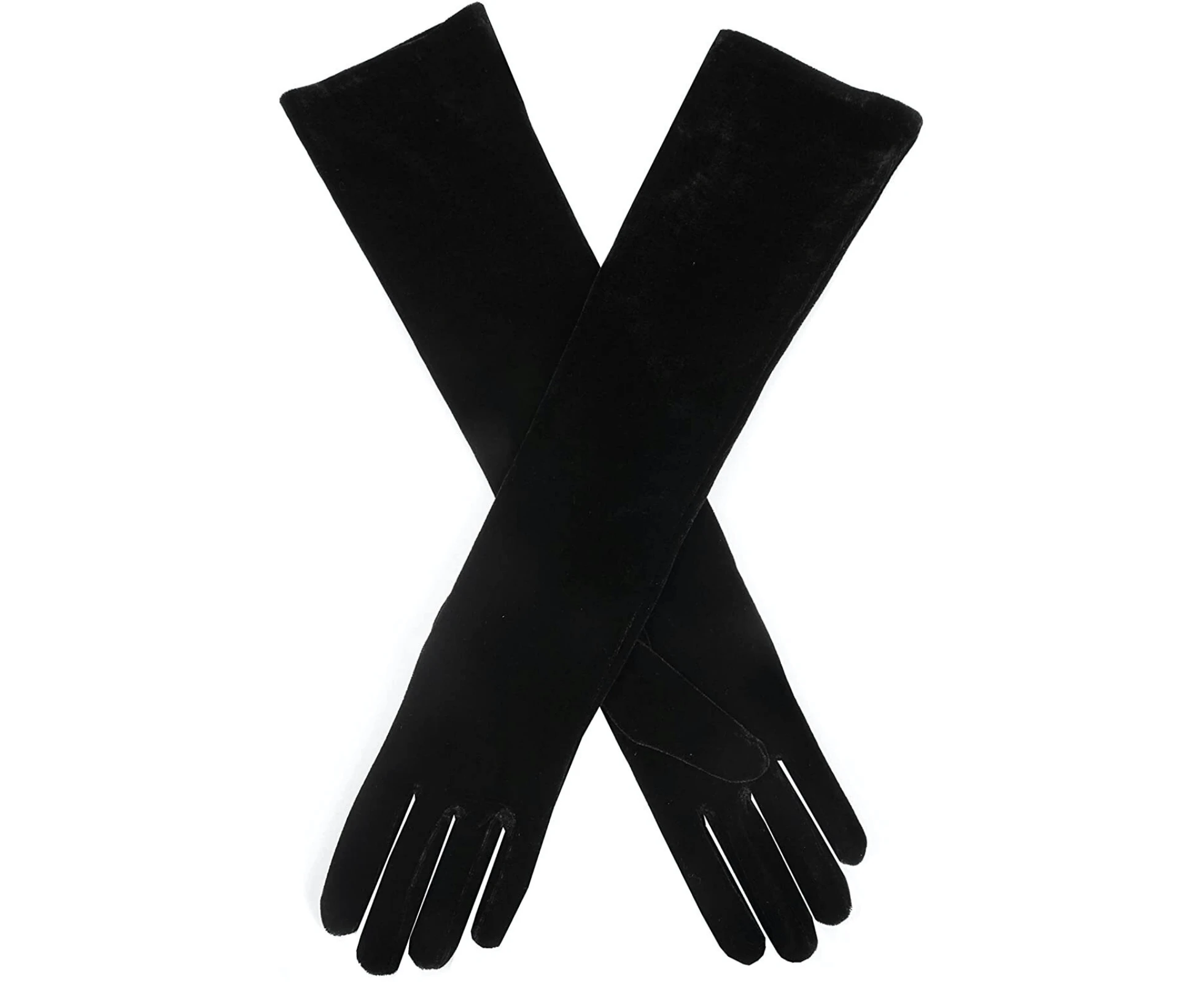 Dents Women's Semi-Sheen Finish Elbow Length Evening Gloves - Black