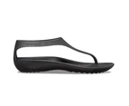 Crocs Women's Serena Flip Flop Thongs Sandals - Black/Black
