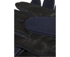 Dents Waverley Men's Leather Driving Gloves Luxury - Berry/Black