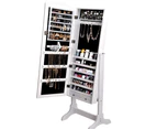 Mirror Jewellery Cabinet Storage Organiser Box Makeup Tall Drawers 2 Way Stand