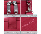 BRINCH 15.6 Inch Stylish Laptop Bag with Luggage Strap-Red