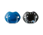 2pc Tommee Tippee Baby MeMe Soother Dummy S Feeding Pacifier 6-18m Black/Blue
