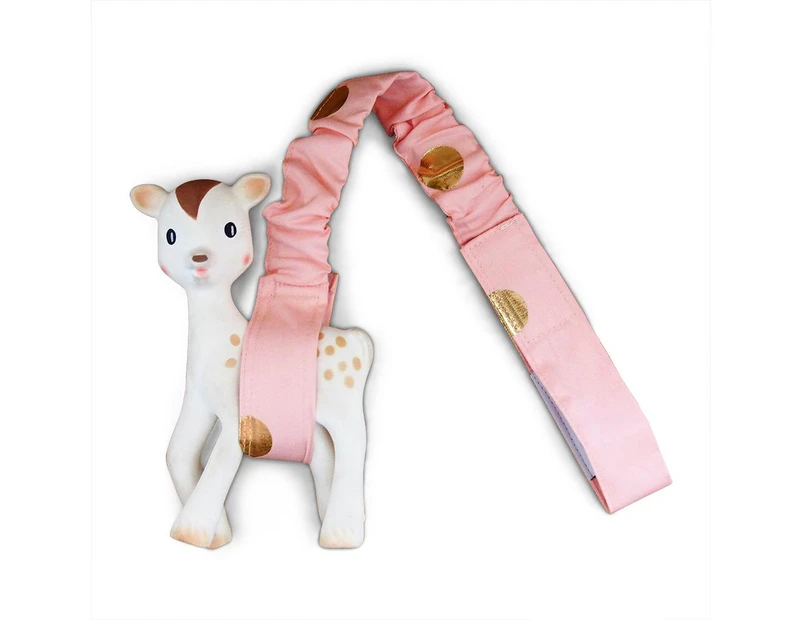 Get Foiled by Outlook Baby Toy Strap - Peach/Gold Spots