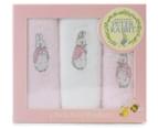 Peter Rabbit 30x30cm 'Hop Little Rabbit' Face Washers 3-Pack - Pink 1
