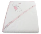 Peter Rabbit 80x80cm 'Hop Little Rabbit' Hooded Towel - Pink