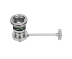 Cast Stainless Sink Waste Arrestor (90mm) With Cast Stainless Shut Off Valve