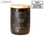 Lanterncove Coconut & Jasmine Amberesque Scented Soy Wax Candle w/ Lid 226g