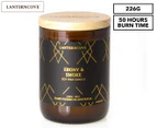 Lanterncove Ebony & Smoke Amberesque Scented Soy Wax Candle w/ Lid 226g