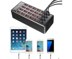 WIWU LBT 24-Port 100W/20A USB Fast Charging Station Travel Desktop Organizer For Smartphone/Table/More Devices-Black