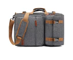 CoolBELL Convertible Backpack Messenger Bag Fits 17.3 Inch Laptop-Grey