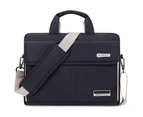 BRINCH Laptop Bag 13.3 Inch Oxford Fabric Portable Notebook Messenger Bag-Black
