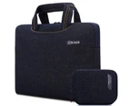 BRINCH Fabric Portable Anti-Tear 15.6 Inch Laptop Bag-New Blue