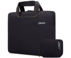 BRINCH Fabric Portable Anti-Tear 15.6 Inch Laptop Bag-Black
