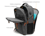 POSO Laptop Backpack 17.3 Inch Computer Bag-Canvas Grey