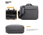 CoolBELL 17.3 Inches Convertible Laptop Messenger Bag Shoulder Bag Canvas Backpack-New Grey