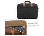CoolBELL 17.3 Inch Laptop Messenger Bag-Canvas Black