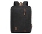 CoolBELL 15.6 Inches Convertible Laptop Backpack-Canvas Black 6