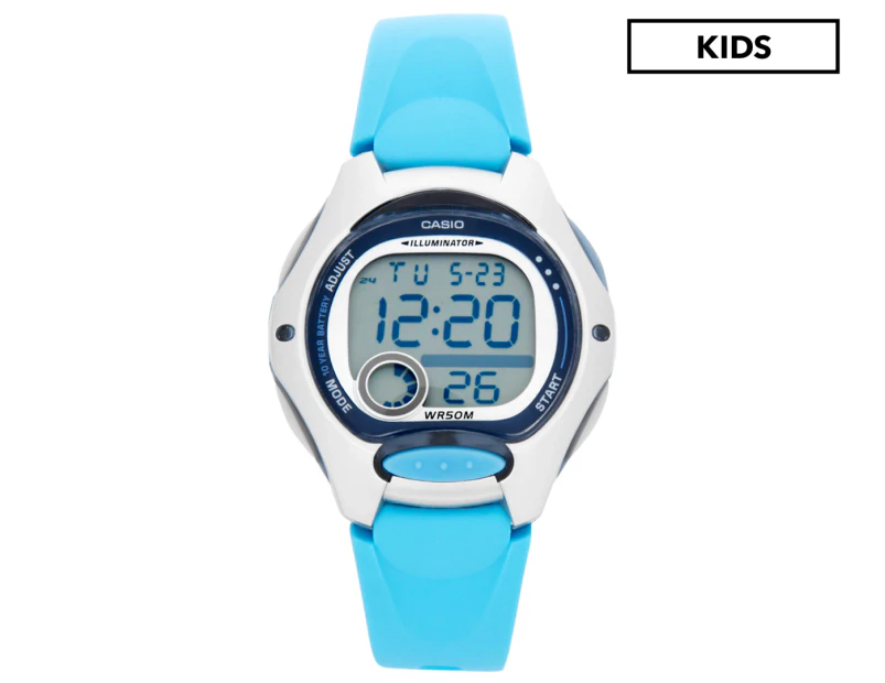 Casio Kids' 37.9mm LW200-2B Digital Watch - Light Blue/Grey