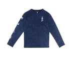 Alphabet Soup - Rippin Long Sleeve Youth Tee - Mineral Navy