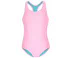 Platypus Australia Girl Long Sleeve Keyhole Swimsuit Gelato Block UPF50+