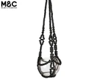 Maine & Crawford 65cm Belle Bead Hanging Planter - Charcoal