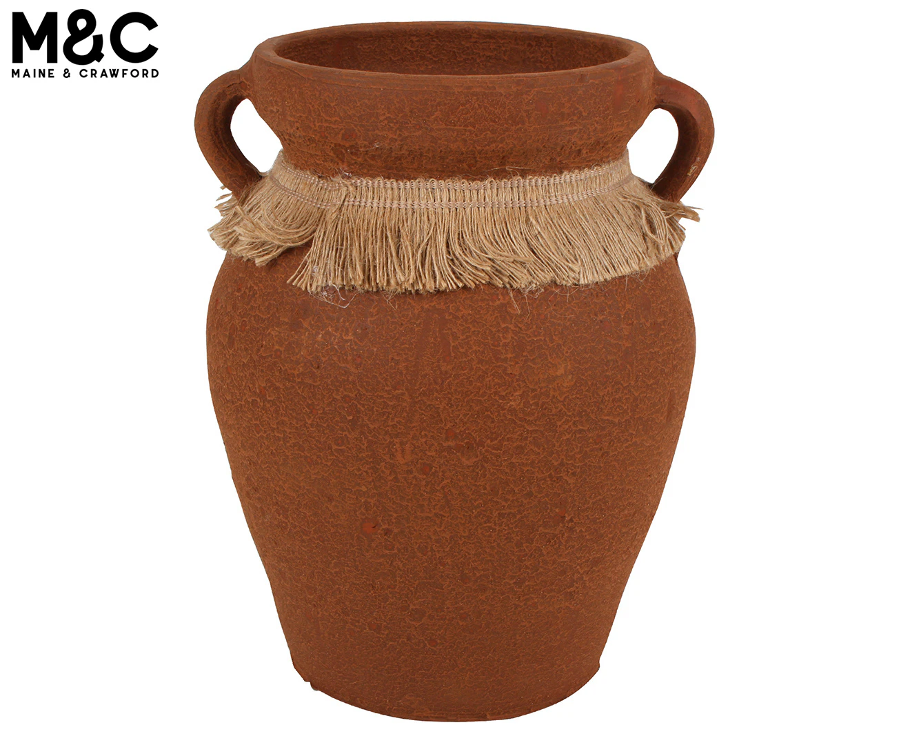 Maine & Crawford Aicha 30cm Terracotta Vase Flower/Plant Holder Decor Natural