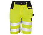 Result Core Mens Reflective Safety Cargo Shorts (Yellow) - RW5584