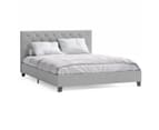 Fabric Bed Frame in King, Queen and Double Size (Diamond Tufted, Ash Grey) 3