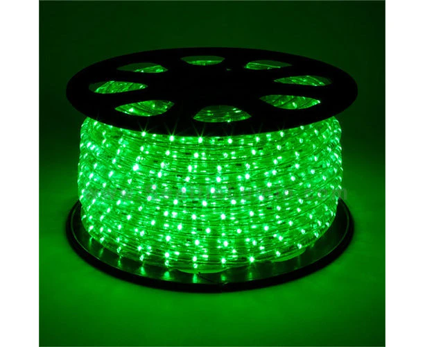 Single Length 50m LED Rope Light with 8 Functions Controller - Green