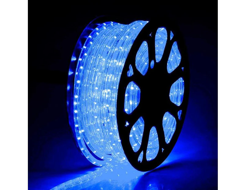 Single Length 50m LED Rope Light with 8 Functions Controller - Blue