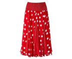 Joe Browns Womens/Ladies Polka Dotty Godet Skirt (Red/White) - JB387