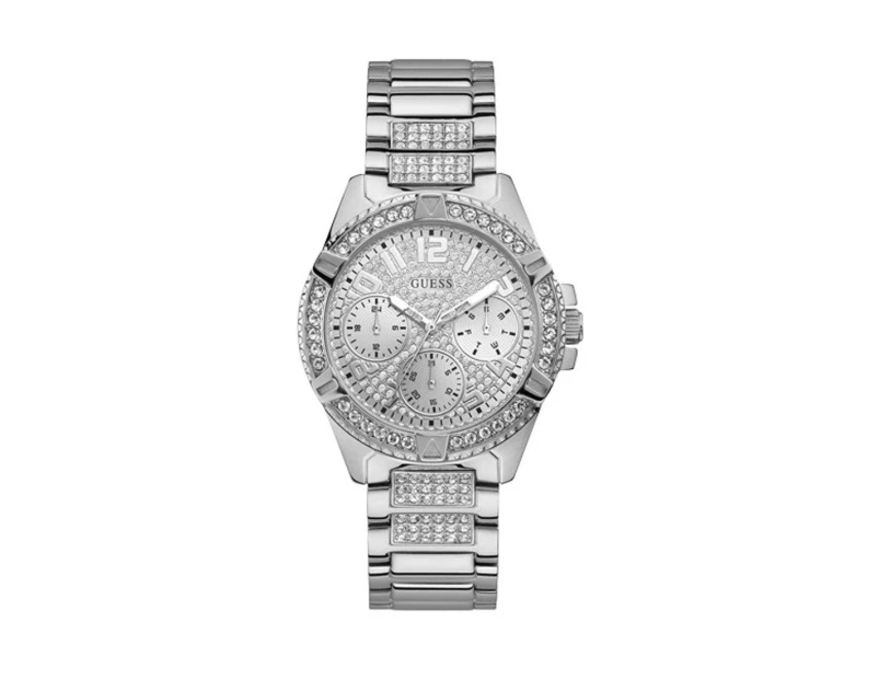 Guess Lady Frontier Silver Crystal Watch W1156L1