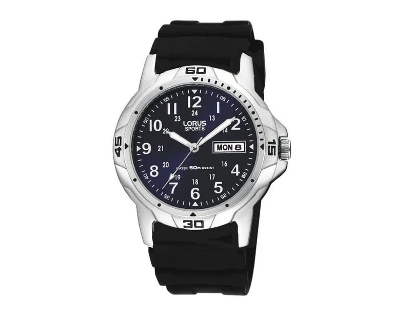 Lorus Men's Blue Face Watch - Model RXN51BX - Black