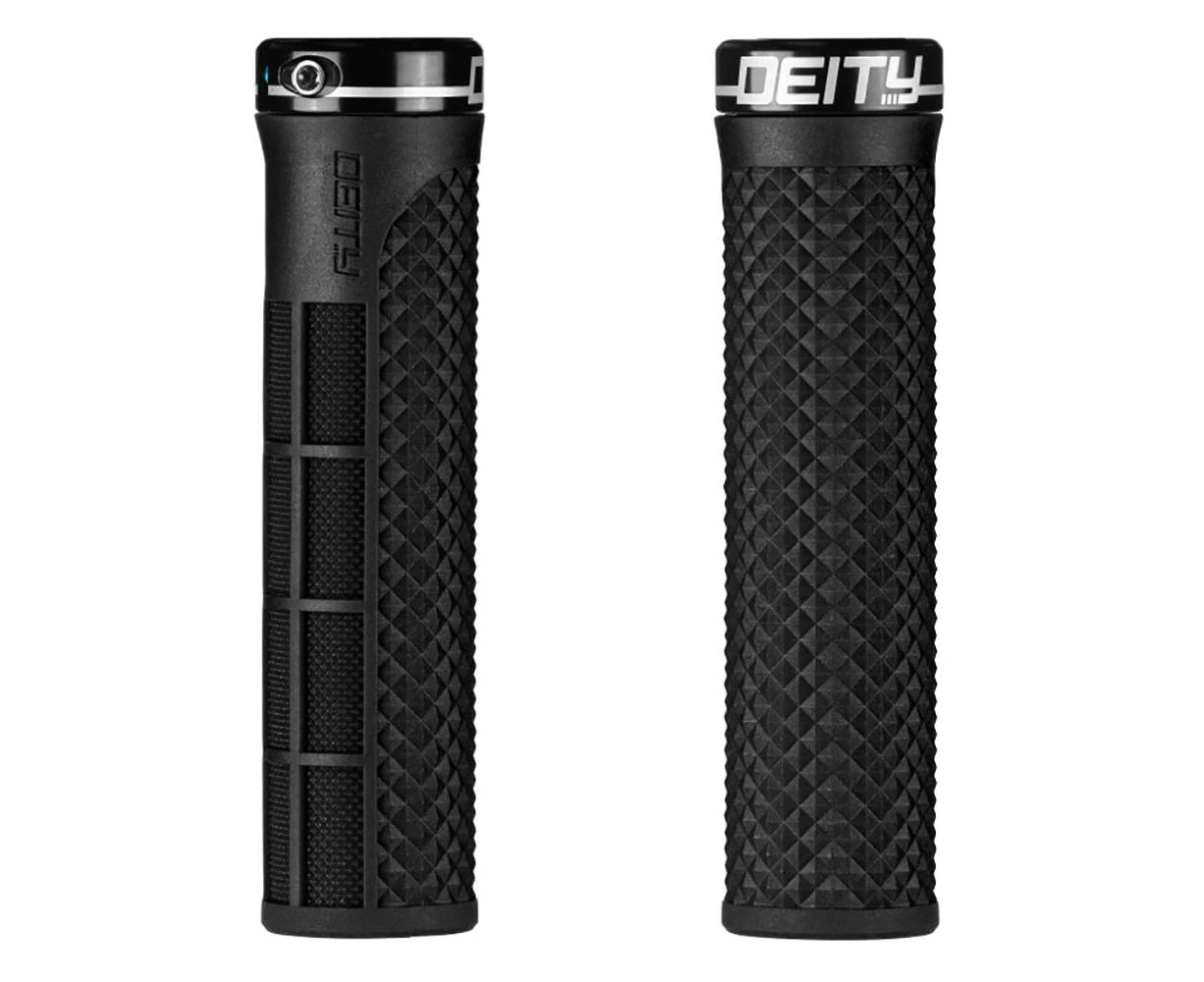 Deity Lockjaw Lock-On Grips - Black / Black - Black/Black