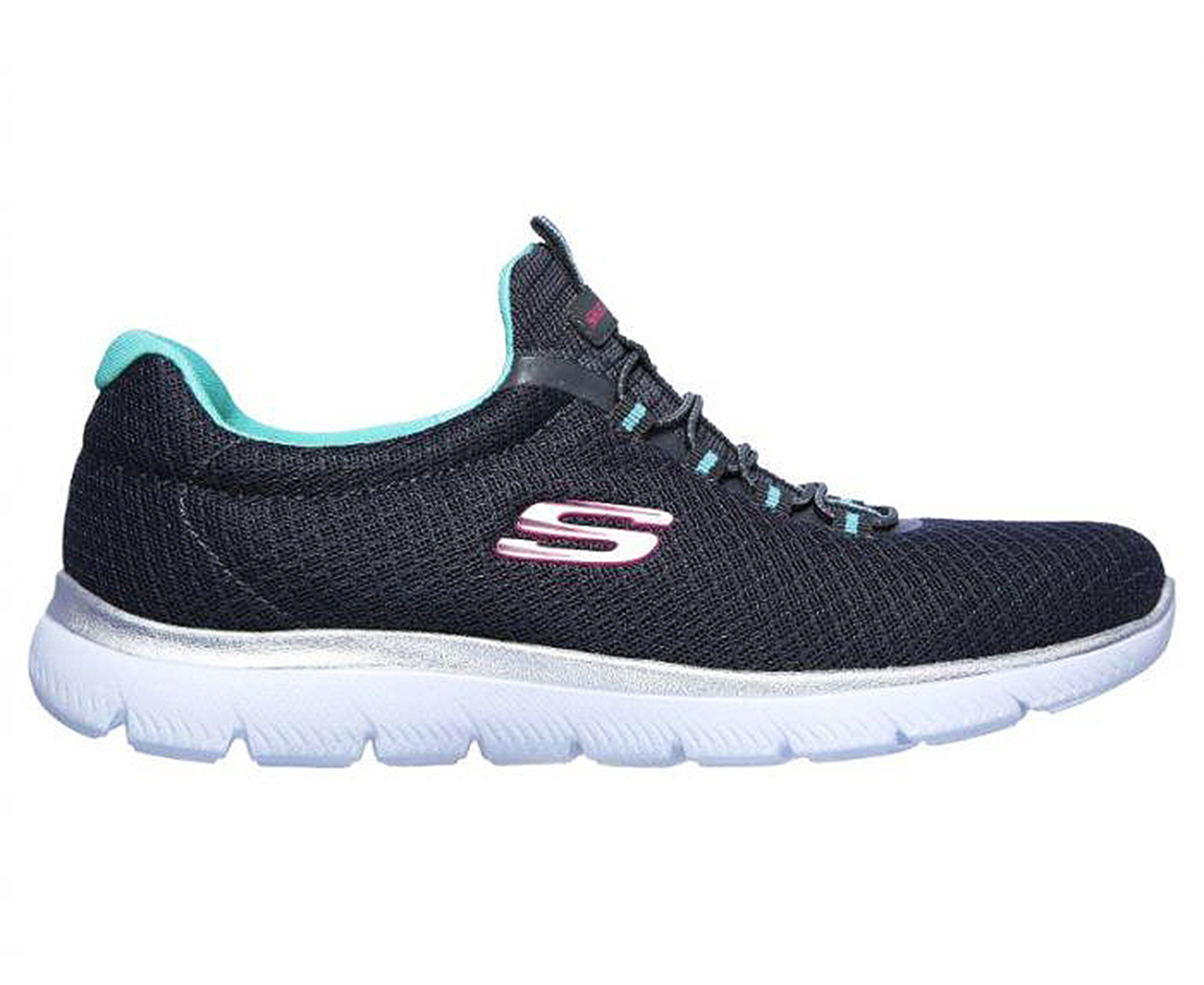 Skechers Women's Summits Sneakers - Charcoal/Green | Catch.com.au