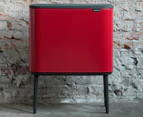 Brabantia 11/23L BO Twin Touch Bin - Passion Red (Recycling w/ Inner Buckets 11L & 23L)