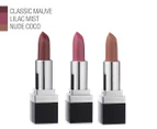 Designer Brands Longwear Lipstick Trio - Classic Mauve/Lilac Mist/Nude Coco
