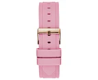 GUESS Women's 39mm Limelight Crystal Silicone Watch - Pink/Rose Gold