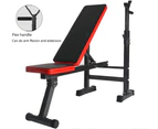 Adjustable Benches Rack Barbell Rack Weightlifting Bed Foldable Press GYM