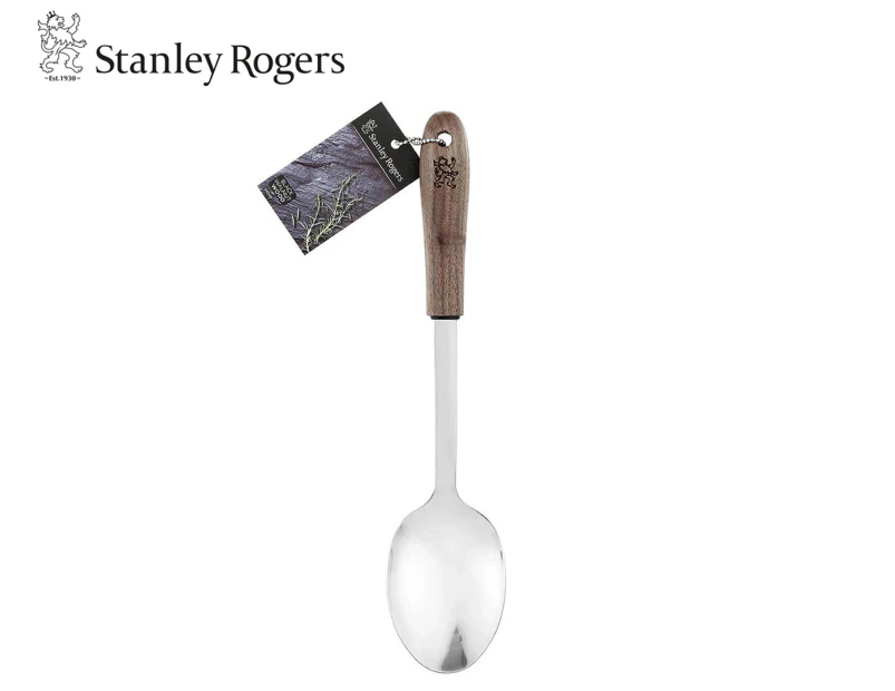 Stanley Rogers Black Walnut Solid Spoon - Dark Wood/Stainless Steel