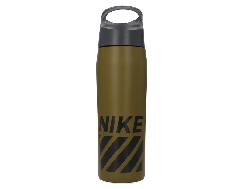 Nike Stainless Steel 710mL Hypercharge Straw Water Bottle - Olive/Grey/Black