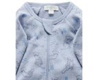Purebaby Baby Printed Zip Growsuit - Otter Print