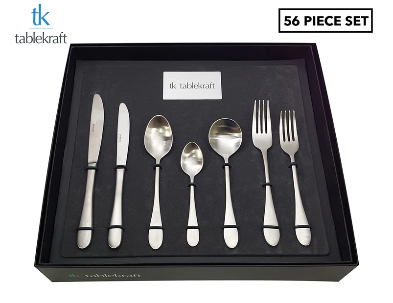 Tablekraft 56-Piece Soho Cutlery Set - Matte Silver