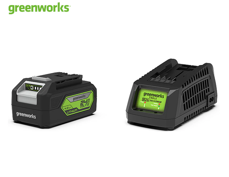 Greenworks 24V Lithium-Ion 2Ah Battery & Fast Charger Kit