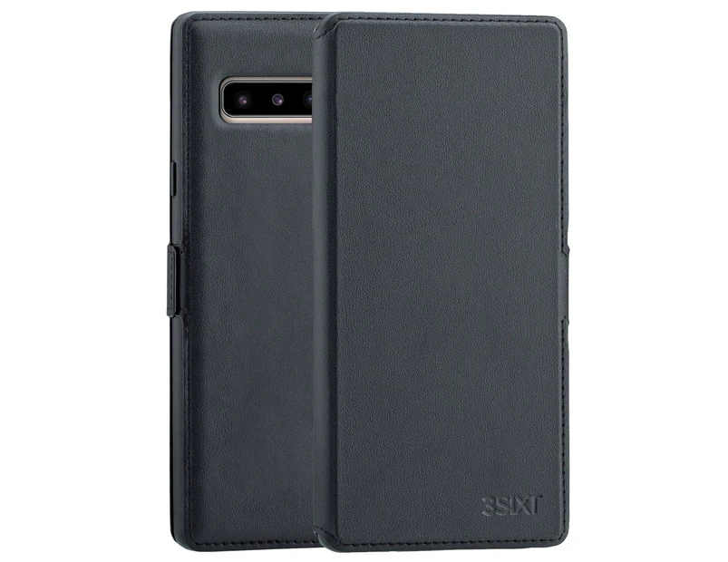 Samsung Galaxy S10 5G (6.7") 3SIXT NeoWallet Leather Folio Case - Black