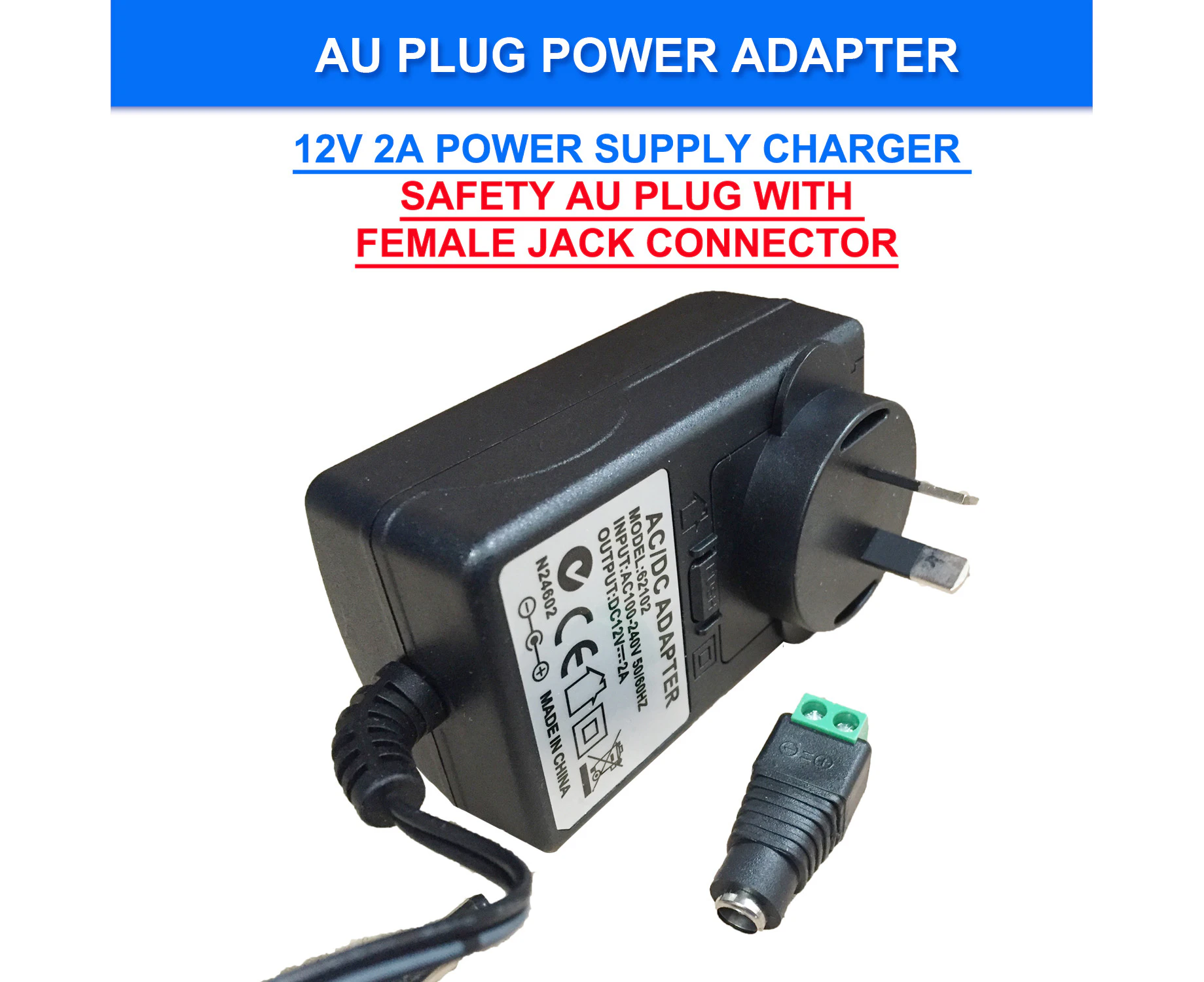 AC240V to DC 12V 2A Power Supply Adapter Charger Converter AU Plug 5.5mm * 2.5mm