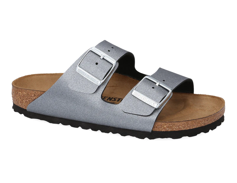 Birkenstock Women's Arizona Narrow Fit Sandals - Icy Metallic Anthracite