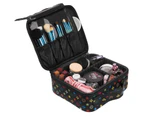 NiceEbag Travel Makeup Bag Large Cute Cosmetic Bag for Women Leather Makeup Case